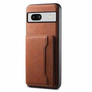 For Google Pixel 7a Denior D13 Retro Texture Leather MagSafe Card Bag Phone Case(Brown)