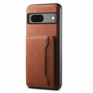 For Google Pixel 7 5G Denior D13 Retro Texture Leather MagSafe Card Bag Phone Case(Brown)