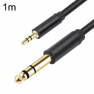 3662-3662BK 3.5mm Male to 6.35mm Male Stereo Amplifier Audio Cable, Length:1m(Black)
