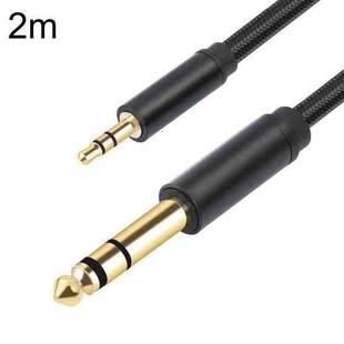 3662-3662BK 3.5mm Male to 6.35mm Male Stereo Amplifier Audio Cable, Length:2m(Black)