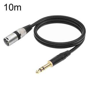 TC145BK55 6.35mm 1/4 TRS Male to XLR 3pin Male Microphone Cable, Length:10m(Black)