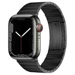 For Apple Watch Series 8 45mm PG60 Single Bead Bamboo Joint Titanium Metal Watch Band(Graphite Black)