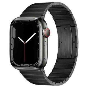 For Apple Watch Series 7 45mm PG60 Single Bead Bamboo Joint Titanium Metal Watch Band(Graphite Black)