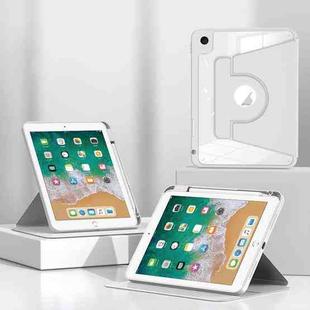 For iPad Air / Air 2 / 9.7 2017 / 2018 Magnetic Split Leather Smart Tablet Case with Pen Slot(White)