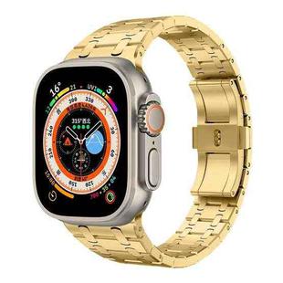 For Apple Watch Ultra 2 49mm PG94 Dual-link Modified Stainless Steel Watch Band(Gold)