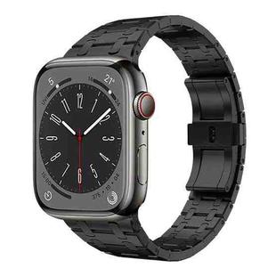 For Apple Watch Series 9 45mm PG94 Dual-link Modified Stainless Steel Watch Band(Black)