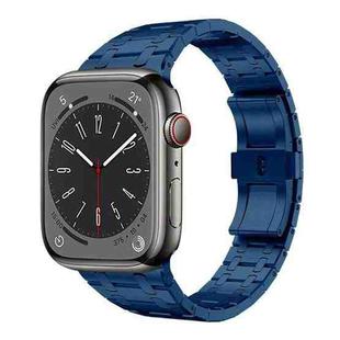 For Apple Watch Series 9 45mm PG94 Dual-link Modified Stainless Steel Watch Band(Blue)