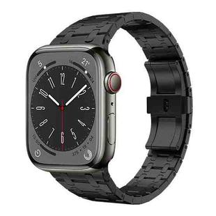 For Apple Watch Series 4 44mm PG94 Dual-link Modified Stainless Steel Watch Band(Black)