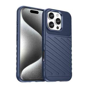 For iPhone 16 Pro Thunderbolt Shockproof Soft TPU Phone Case(Blue)