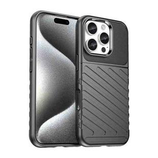 For iPhone 16 Pro Thunderbolt Shockproof Soft TPU Phone Case(Black)