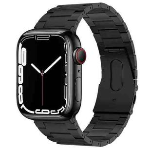 For Apple Watch SE 40mm PG63 Three-Bead Protrusion Titanium Metal Watch Band(Graphite Black)