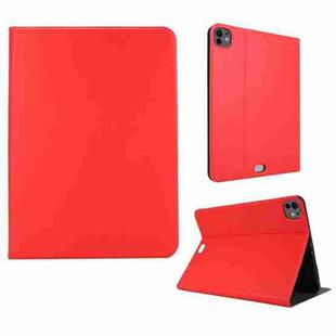 For iPad Pro 13 2024 Stretch Voltage Plain Leather Smart Tablet Case(Red)