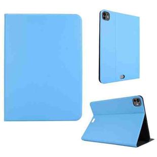 For iPad Pro 13 2024 Stretch Voltage Plain Leather Smart Tablet Case(Light Blue)