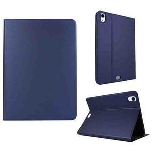 For iPad Air 13 2024 Stretch Voltage Plain Leather Smart Tablet Case(Dark Blue)