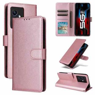 For Infinix Note 12 Pro 5G Multifunctional Horizontal Flip Leather Phone Case with Three Card Slot(Rose Gold)