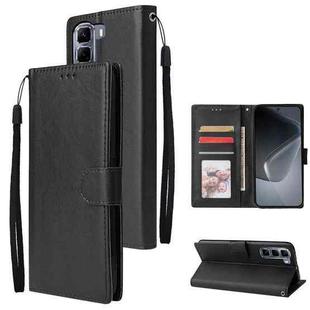 For Infinix Hot 50 5G Multifunctional Horizontal Flip Leather Phone Case with Three Card Slot(Black)