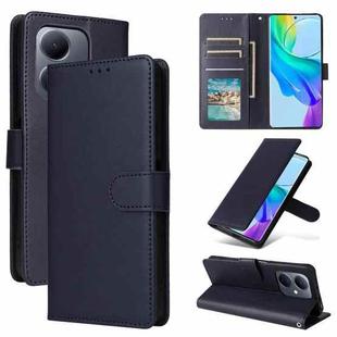 For vivo Y36 4G Global / Y78 Multifunctional Horizontal Flip Leather Phone Case with Three Card Slot(Navy Blue)