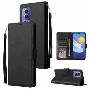 For vivo Y72 5G 3-Card Slots Multifunctional Leather Phone Case(Black)