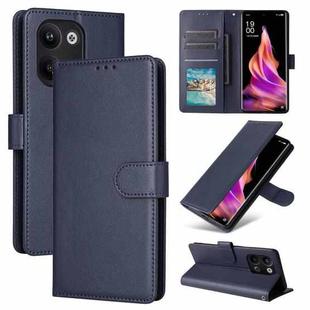 For OPPO Reno9 /9 Pro 5G Multifunctional Horizontal Flip Leather Phone Case with Three Card Slot(Navy Blue)