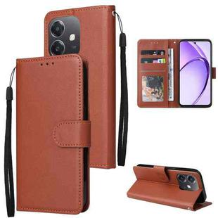 For OPPO A3 4G / 5G Global 3-Card Slots Multifunctional Leather Phone Case(Brown)