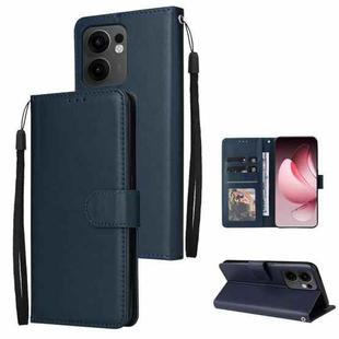 For OPPO Reno13 F 4G / 5G 3-Card Slots Multifunctional Leather Phone Case(Navy Blue)