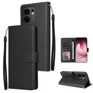 For OPPO Reno13 F 4G / 5G 3-Card Slots Multifunctional Leather Phone Case(Black)