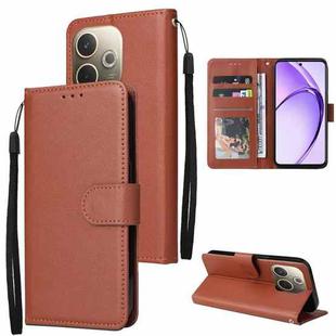 For OPPO A5 Pro 4G / 5G Global 3-Card Slots Multifunctional Leather Phone Case(Brown)