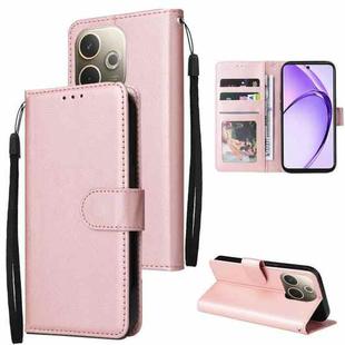 For OPPO A5 Pro 4G / 5G Global 3-Card Slots Multifunctional Leather Phone Case(Rose Gold)