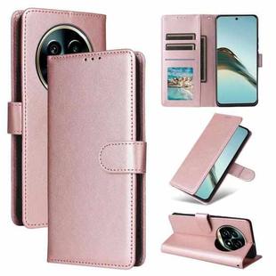 For Realme 13 Pro 5G 3-Card Slots Multifunctional Leather Phone Case(Rose Gold)