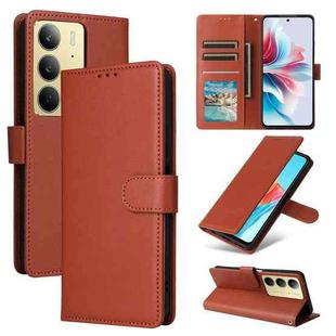 For Realme C75 4G / 14X 5G Global 3-Card Slots Multifunctional Leather Phone Case(Brown)
