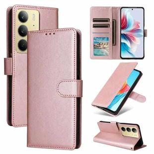 For Realme C75 4G / 14X 5G Global 3-Card Slots Multifunctional Leather Phone Case(Rose Gold)