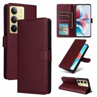 For Realme C75 4G / 14X 5G Global 3-Card Slots Multifunctional Leather Phone Case(Wine Red)