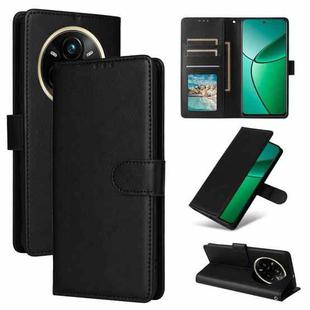 For Realme 14 Pro+ 5G Global 3-Card Slots Multifunctional Leather Phone Case(Black)