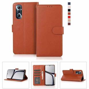 For Realme C65 4G 3-Card Slots Multifunctional Leather Phone Case(Brown)