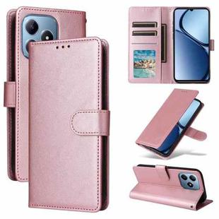 For Realme 14 Pro 5G Global 3-Card Slots Multifunctional Leather Phone Case(Rose Gold)