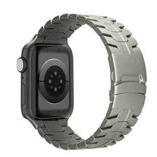 For Apple Watch Series 9 41mm Double Lock Buckle Turtle Titanium Steel Watch Band(Titanium)