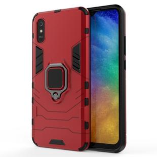 For Xiaomi Redmi 9A PC + TPU Anti-fall Protective Case with Magnetic Ring Holder(Red)