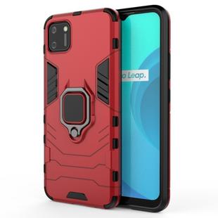 For OPPO Realme C11 PC + TPU Anti-fall Protective Case with Magnetic Ring Holder(Red)