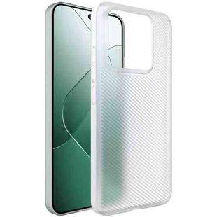 For Xiaomi 14 5G imak 0.7mm Ultra Thin Ripple Texture Phone Case(Transparent White)