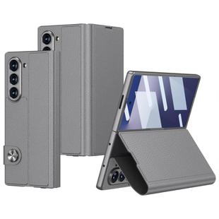 For Samsung Galaxy Z Fold7 5G GKK Integrated Flip Leather Phone Case(Grey)