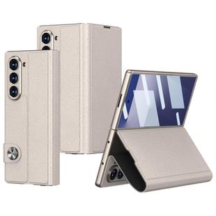 For Samsung Galaxy Z Fold7 5G GKK Integrated Flip Leather Phone Case(Titanium Grey)
