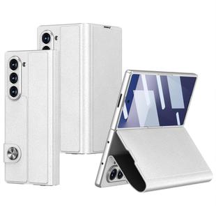 For Samsung Galaxy Z Fold7 5G GKK Integrated Flip Leather Phone Case(Silver)