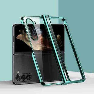 For Samsung Galaxy Z Fold6 Three Parts 6D Electroplating PC Shockproof Phone Case(Green)