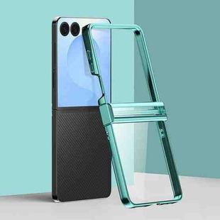 For Samsung Galaxy Z Flip7 5G Three Parts 6D Electroplating PC Shockproof Phone Case(Green)