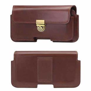 For Phones Below 6.7 inches Retro Wallet Style Horizontal Phone Waist Bag(Brown)