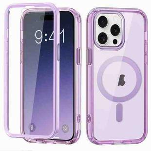 For iPhone 14 Pro Colorful MagSafe Magnetic PC + TPU Phone Case(Light Purple)
