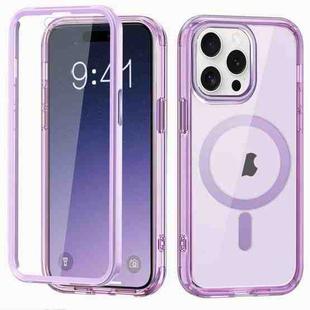 For iPhone 13 Pro Max Colorful MagSafe Magnetic PC + TPU Phone Case(Light Purple)