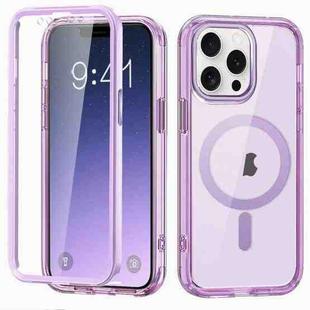 For iPhone 12 Pro Max Colorful MagSafe Magnetic PC + TPU Phone Case(Light Purple)