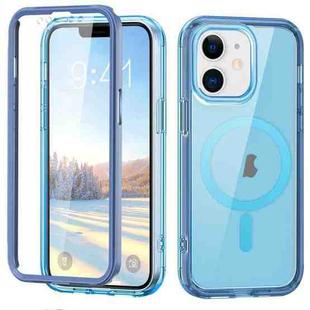 For iPhone 11 Colorful MagSafe Magnetic PC Hybrid TPU Phone Case(Blue)