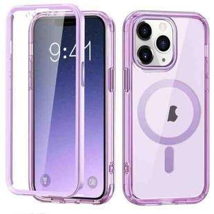 For iPhone 11 Pro Max Colorful MagSafe Magnetic PC + TPU Phone Case(Light Purple)